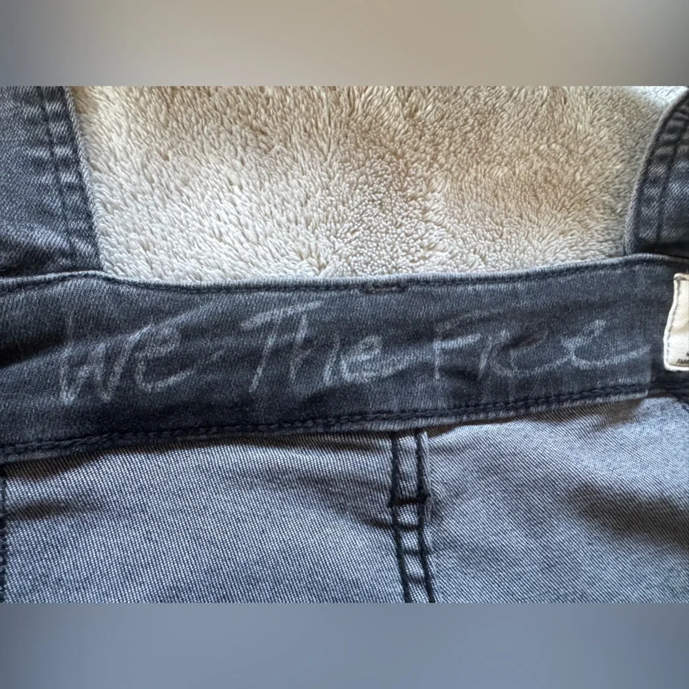 Free People We The Free Black Carly Mid Rise Flare Overalls Size 24 - Picture 9 of 11